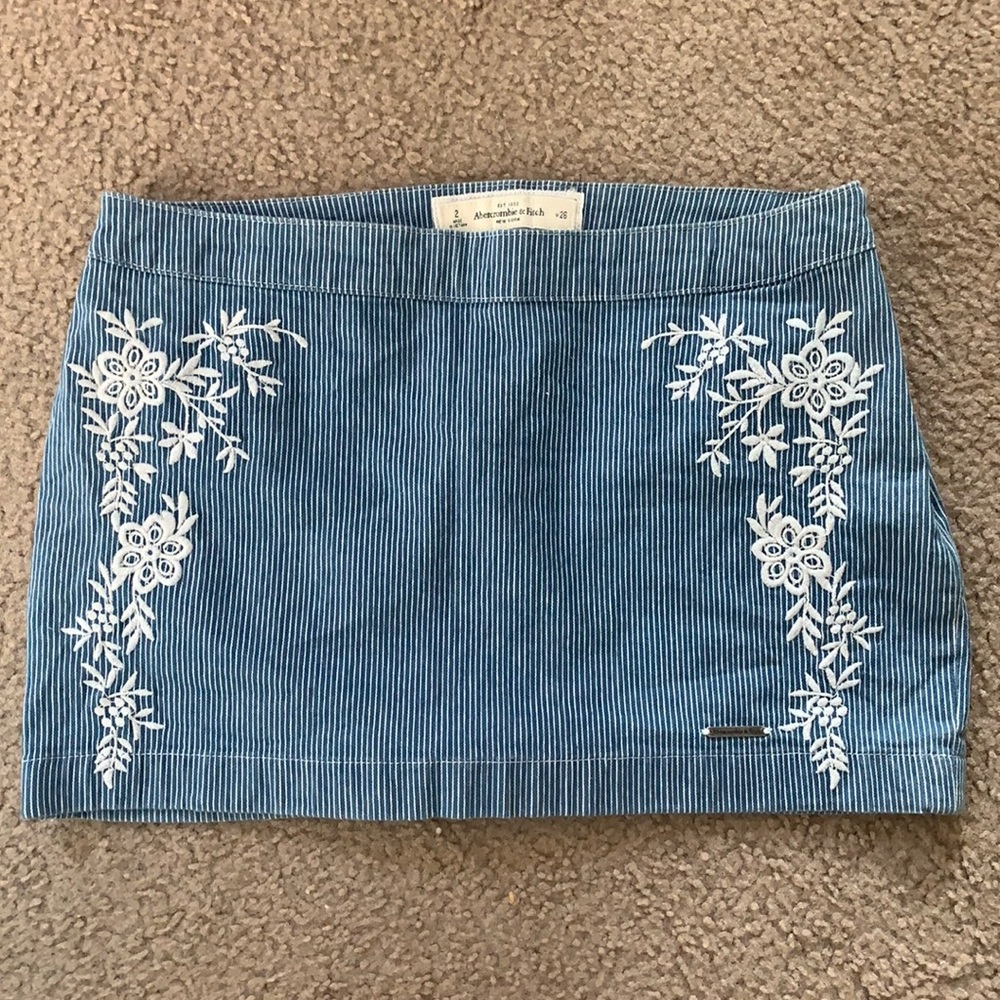 Abercrombie & Fitch blue micro mini skirt